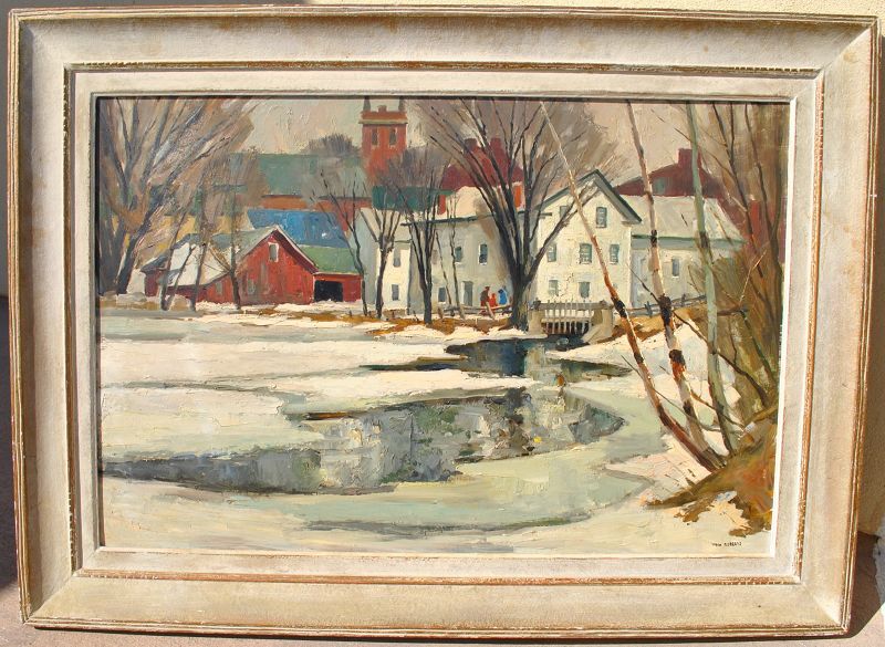 Canadian art Tom Roberts 1909-1998 winter landscape noted artist