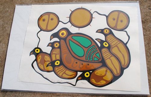 Norval Morrisseau 1931-2007 Canadian First Nations art signed print