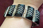 Del Rio Sterling Onyx Bracelet and Earrings Set MEXICO