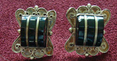 Del Rio Sterling Onyx Bracelet and Earrings Set MEXICO