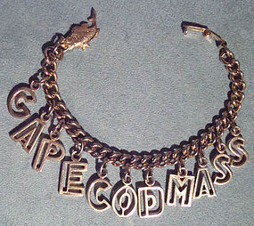 Vintage Cape Cod Massachusetts Charm Bracelet c. 1970