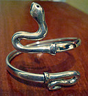 Sterling Silver Snake Flexible Bracelet and Ring Set