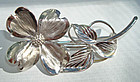 Fine Sterling Silver Brooch Dogwood Flower Hallmarked