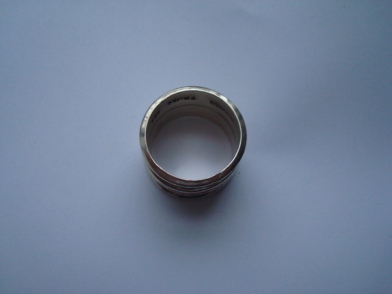 Taxco Mexico Sterling Silver Large Band Ring Hallmarked