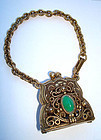 Vintage Large Purse Handbag Bracelet Pendant Opens