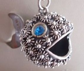 Vintage Sterling Silver Puffer Fish Pendant MEXICO all Marks  SOLD