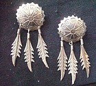 Taxco Mexico Silver Dangle Earrings Maker's Mark