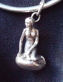 Silver Bracelet Mermaid Charm DENMARK ALL MAKER'S MARKS