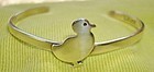 Sterling Duck Cuff Bracelet Leonore Doskow Signed