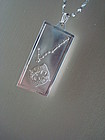 Sterling Silver Pisces Pendant circa 1950 Made by A&Z Chain Company