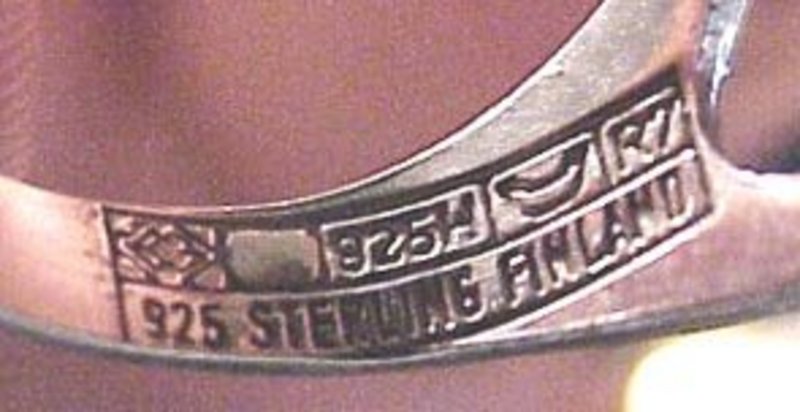 Erik Granit Sterling Silver Garnet Ring Finland