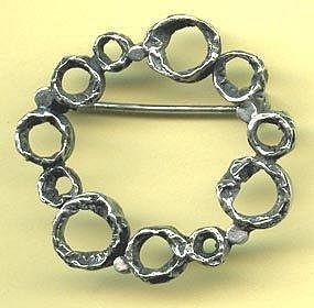 Perli Silver Mod Brooch circa 1950s GERMANY