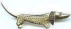 Alice Caviness Sterling Marcasite Dachshund Pin GERMANY