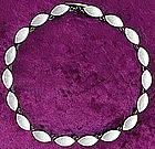 Volmar Bahner Sterling Enamel Choker Necklace DENMARK