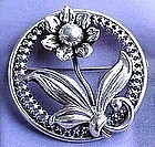 Fine Vintage Sterling Silver Danecraft Flower Brooch c. 1950’s