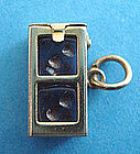 Vintage 14K Dice Box Charm with 2 Dice Opens Moves