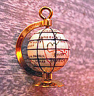OLD 14K Gold World Globe Charm Moves