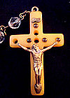 RARE, old, Bakelite Cross Stanhope Rosary 7 Sorrows