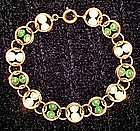 Fine Vintage Pearls Jade Bracelet in 12K Gold Fill by Binder Brothers