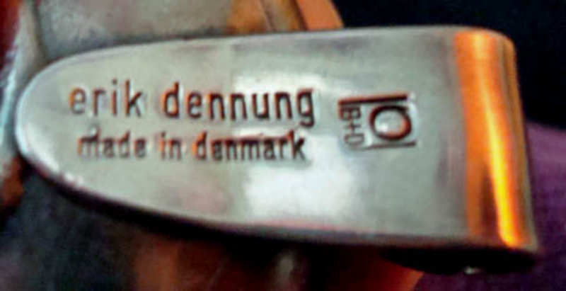 Large Mod Silver Pendant Denmark Signed Erik Dennung  all Hallmarks