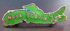 Old Sterling Silver & Enamel Nova Scotia Map Brooch