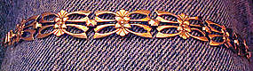 Fine Symmetalic Sterling and 14K Gold Link Bracelet