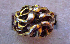 Vintage Brass Ring with Openwork Design circa 1950's - 1960's