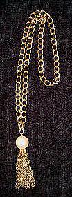 Vintage Elegant Necklace Edwardian Pearl Drop With Tassels Free US s/h
