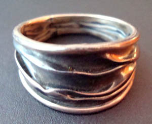 Vintage Sterling Modernist Ring Wonderfully Unusual
