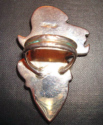 Huge Native American Navajo Sterling Opal Ring