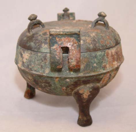 Chinese Bronze Food Container Ding - Qin 200BC