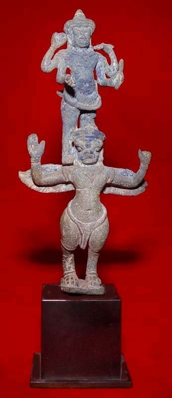 Khmer Bronze of Vishnu Astride Garuda-12th Century
