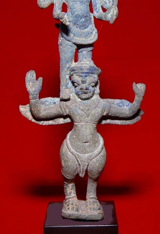 Khmer Bronze of Vishnu Astride Garuda-12th Century