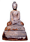 Silver Overlaid Burmese Buddha (#1) - 17th Century
