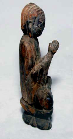 Rare Ming Chinese Lacquered Wooden Buddha - 1368 - 1644 AD