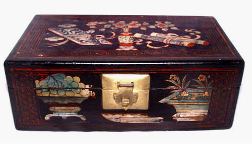 Chinese Painted Scholar's Box - Mid 19th Century