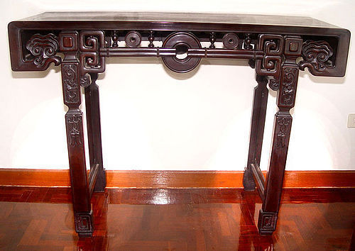 Rare Chinese Blackwood Hongmu Alter Table - 19 Century