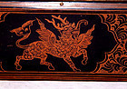 Burmese Lacquered Box with Mythical Beast