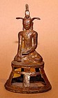 Rare Burmese Gilded Bronze Buddha - 18th Century