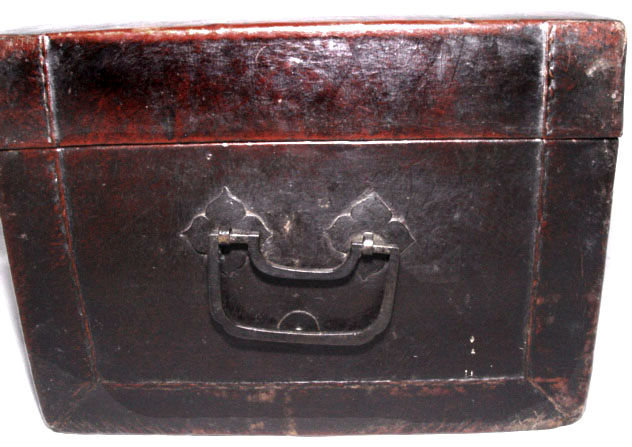 Chinese Leather Overlay Table Top Chest - 19th Century