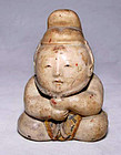 Japanese Seated Boy Doll - Edo Period