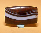 Ancient Natural Banded Agate Bead Pendant -100BC #14