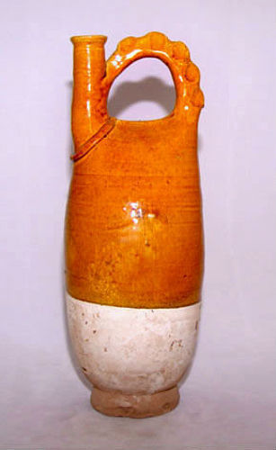 Chinese Liao Amber Glazed Flask - Liao 907 - 1125 AD
