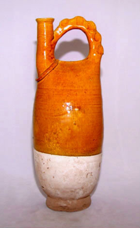 Chinese Liao Amber Glazed Flask - Liao 907 - 1125 AD