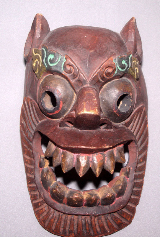 Tibetan Ritural Wooden Mask