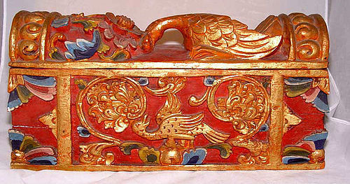 Malaysian Large Carved Tribal Wedding Box