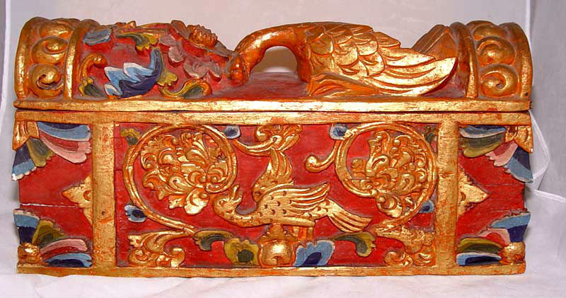 Malaysian Large Carved Tribal Wedding Box