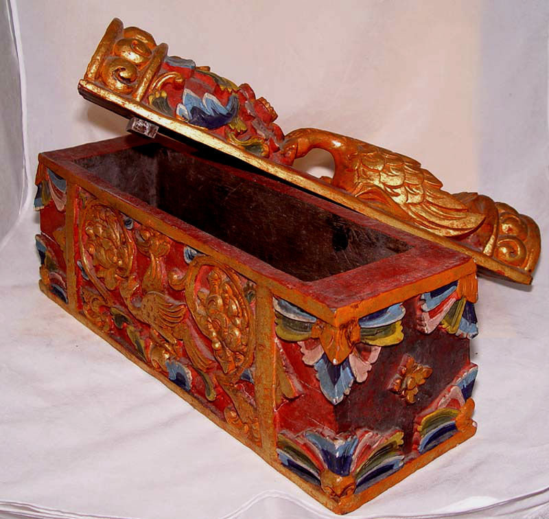 Malaysian Large Carved Tribal Wedding Box