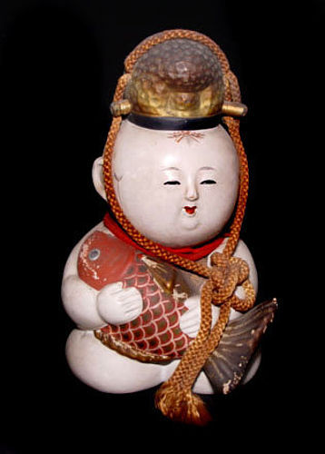 Japanese Boy's Festival Kintaro Doll-Taisho Period