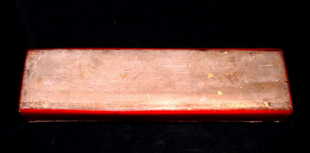Chinese Red Lacquered Leather Box - 19th Century